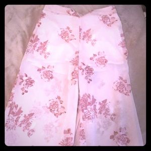 Flower pink pants